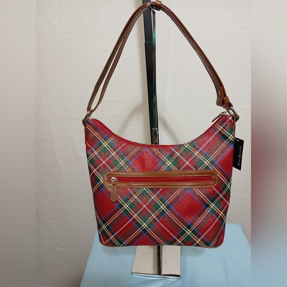Kim Rogers Red Plaid Shoulder Bag - Picture 3 of 8